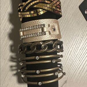 Elegant Gold and Bronze Bracelet Set of 4